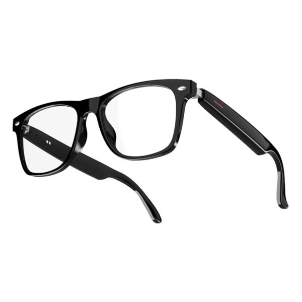 E13 Bluetooth Audio Smart Glasses for Men Women, Blue Light Blocking & Sunglasses Lens for Office Outdoor Sports Drive Hands-Free Calling, Easy Automatic Pairing (Clear Lens)